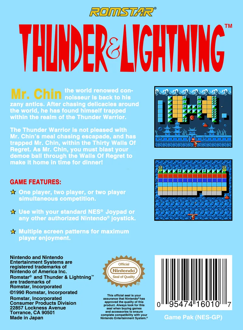Thunder & Lightning box back