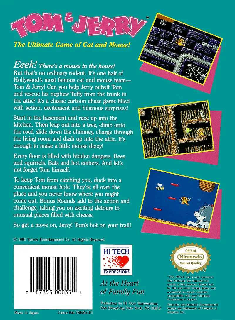 Tom & Jerry: The Ultimate Game of Cat and Mouse! box back