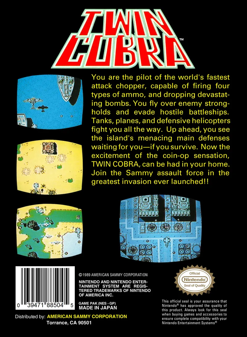 Twin Cobra box back