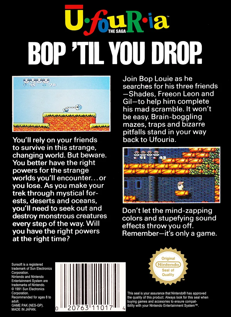 Ufouria: The Saga box back