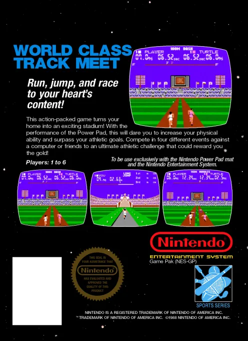 World Class Track Meet box back