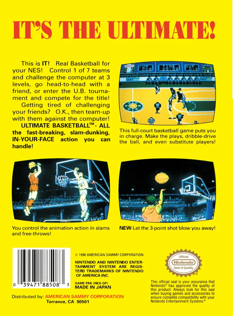 Ultimate Basketball box back