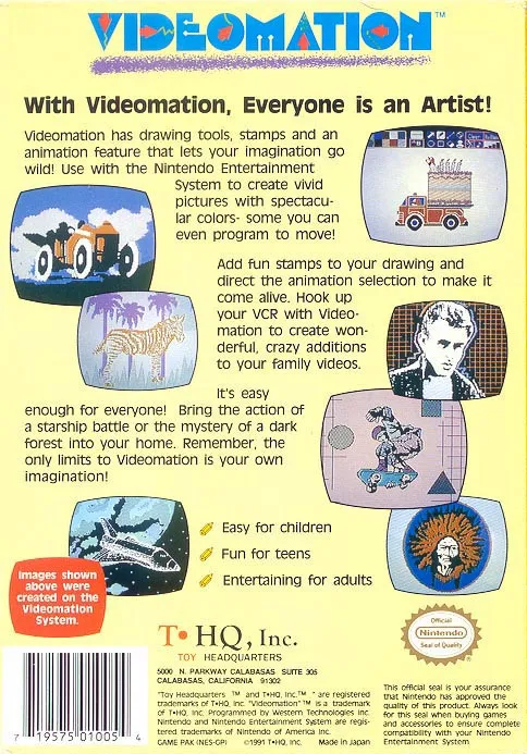 Videomation box back