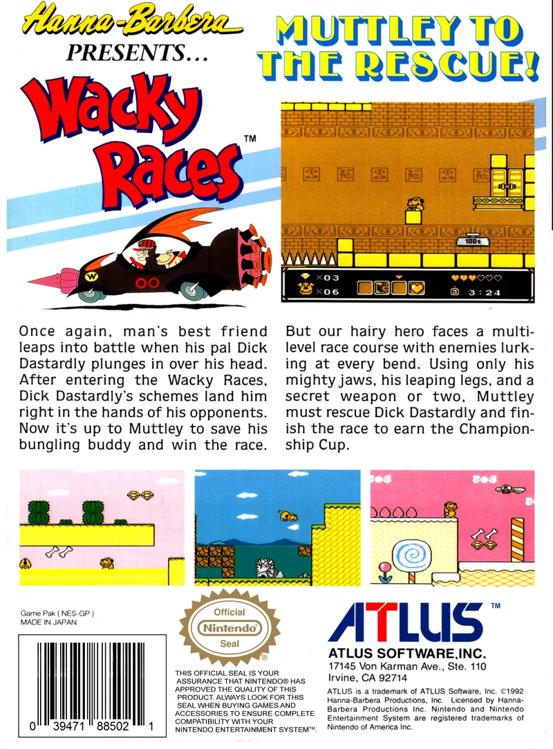 Wacky Races box back