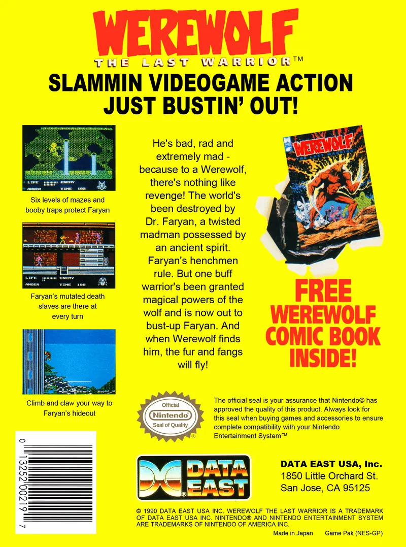 Werewolf: The Last Warrior box back