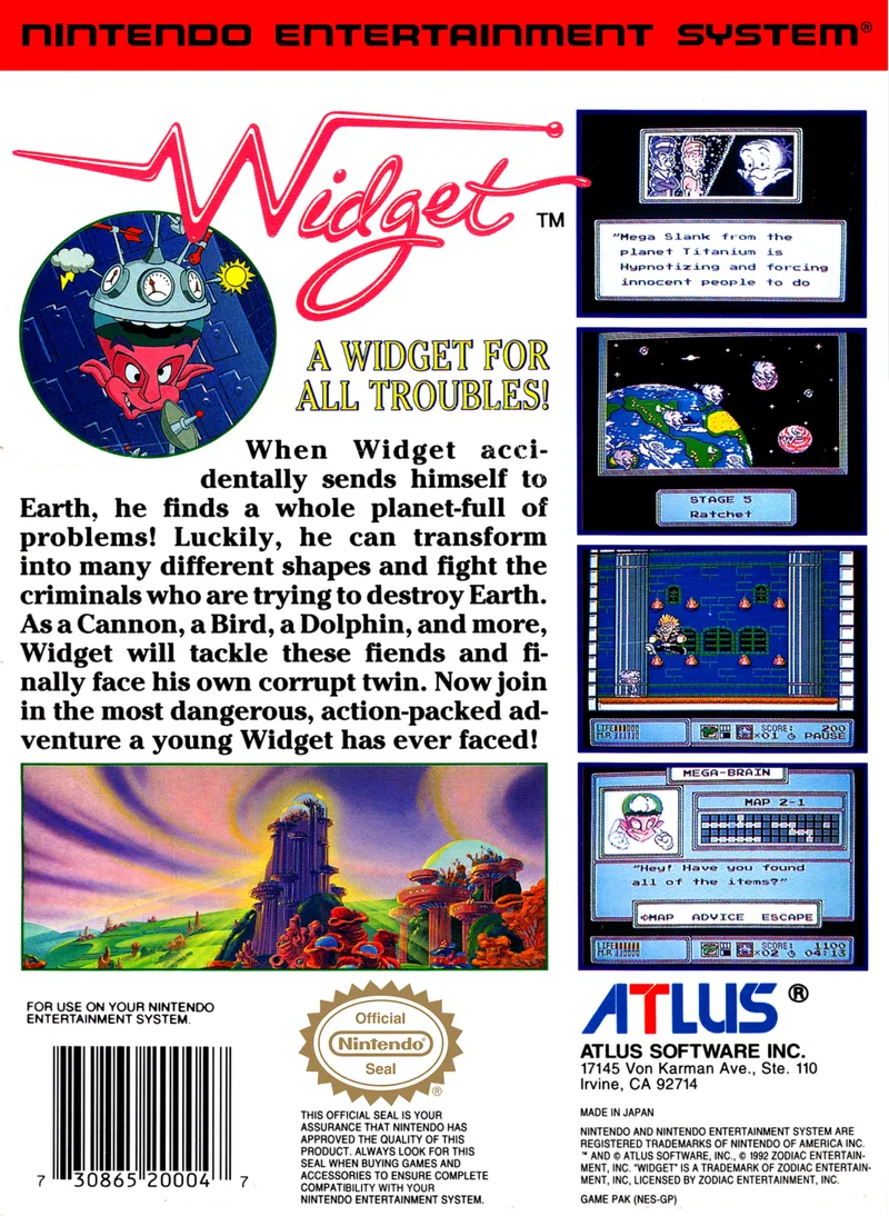 Widget box back
