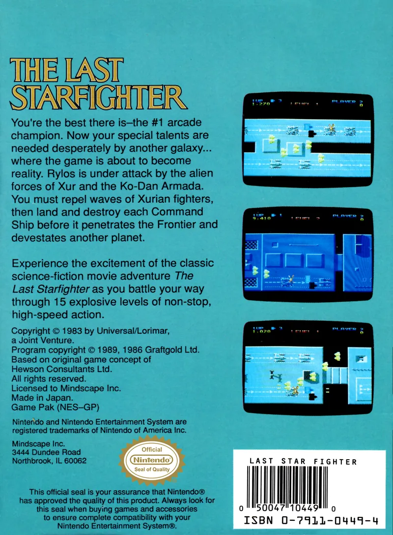 The Last Starfighter box back