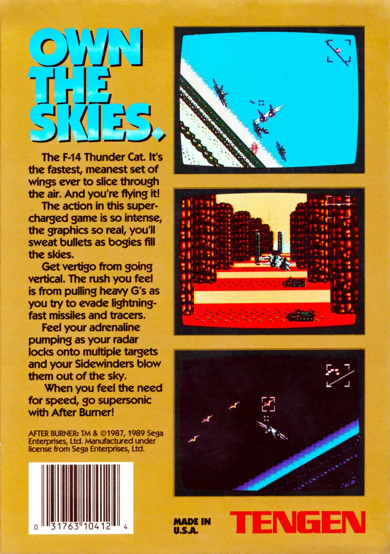 After Burner box back