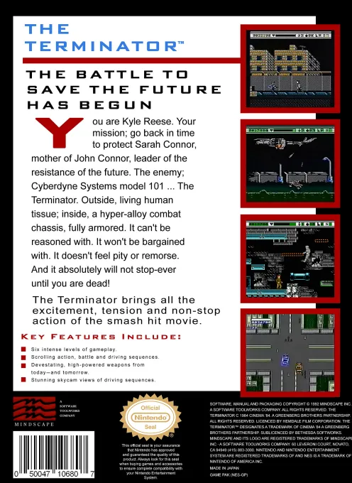 The Terminator box back