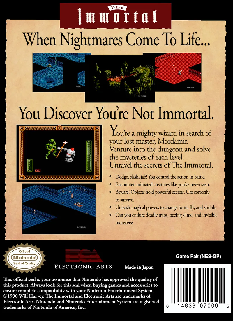 The Immortal box back