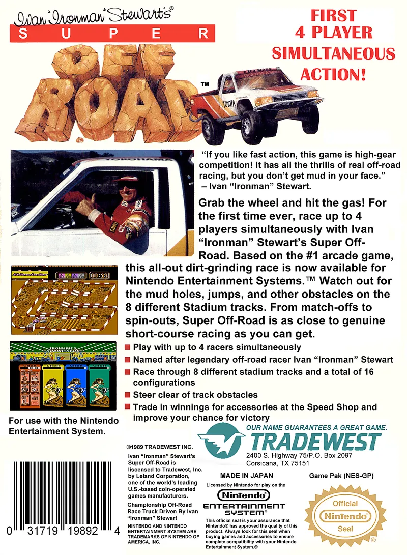 Ivan "Ironman" Stewart's Super Off Road box back