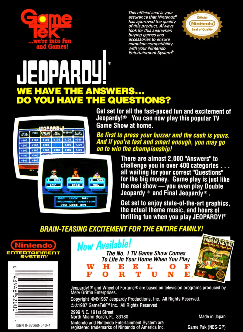 Jeopardy! box back