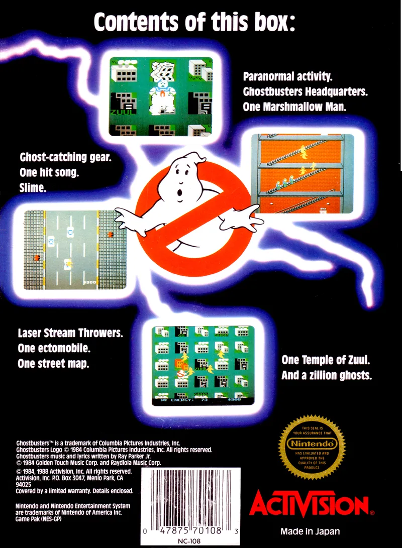 Ghostbusters box back