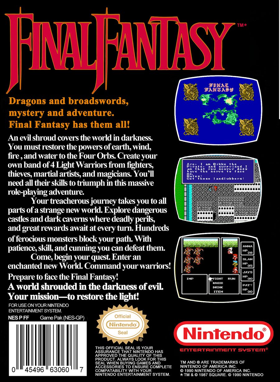 Final Fantasy box back