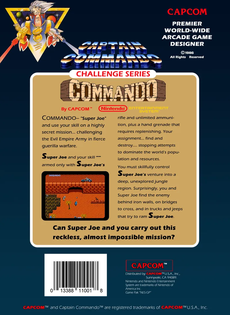 Commando box back