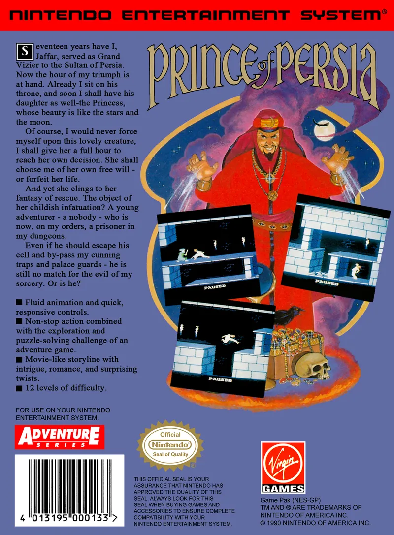Prince of Persia box back