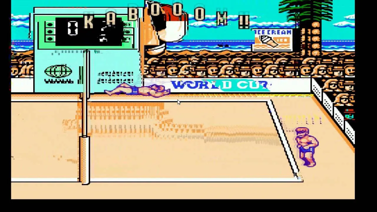 Backdrop artwork for Super Spike V'Ball / Nintendo World Cup