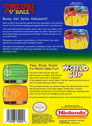 Super Spike V'Ball / Nintendo World Cup box back