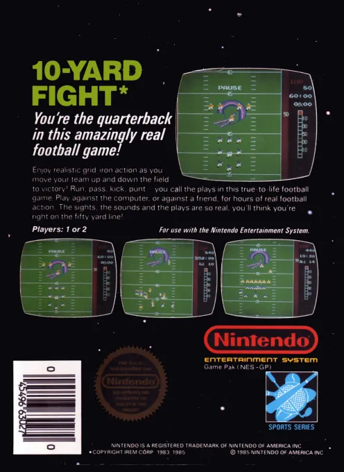 10-Yard Fight box back