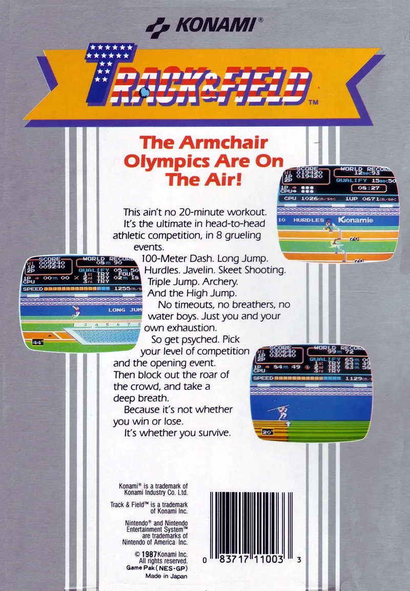 Track & Field box back