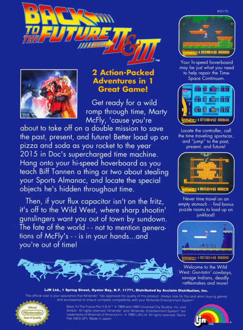 Back to the Future Part II & III box back