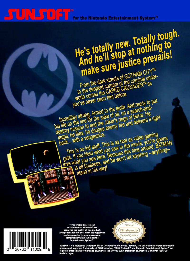 Batman: The Video Game box back