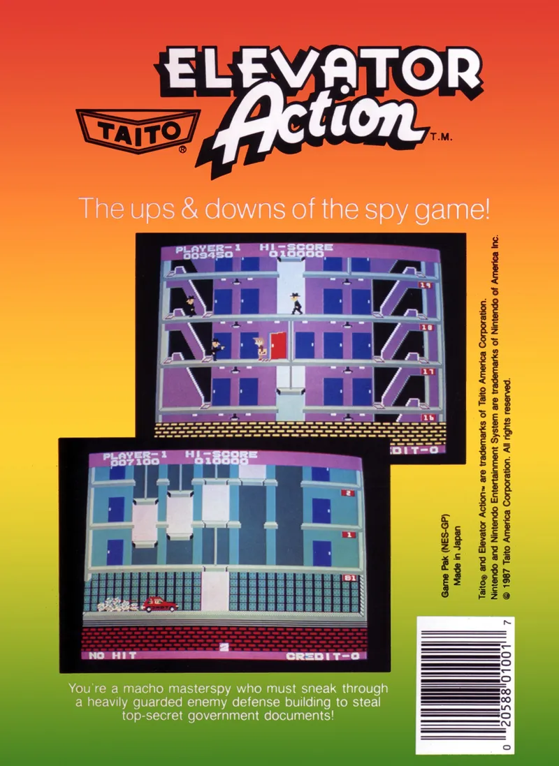 Elevator Action box back