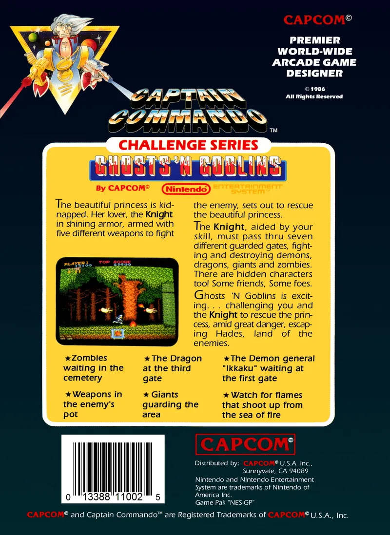 Ghosts'n Goblins box back