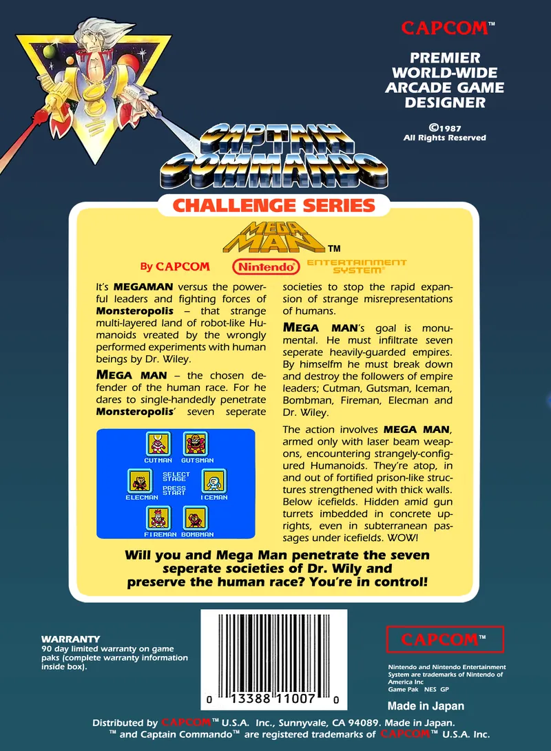 Mega Man box back