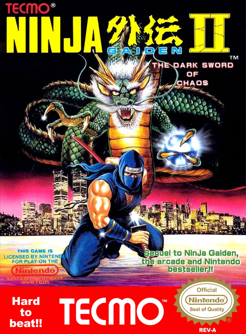 Ninja Gaiden II: The Dark Sword of Chaos box art