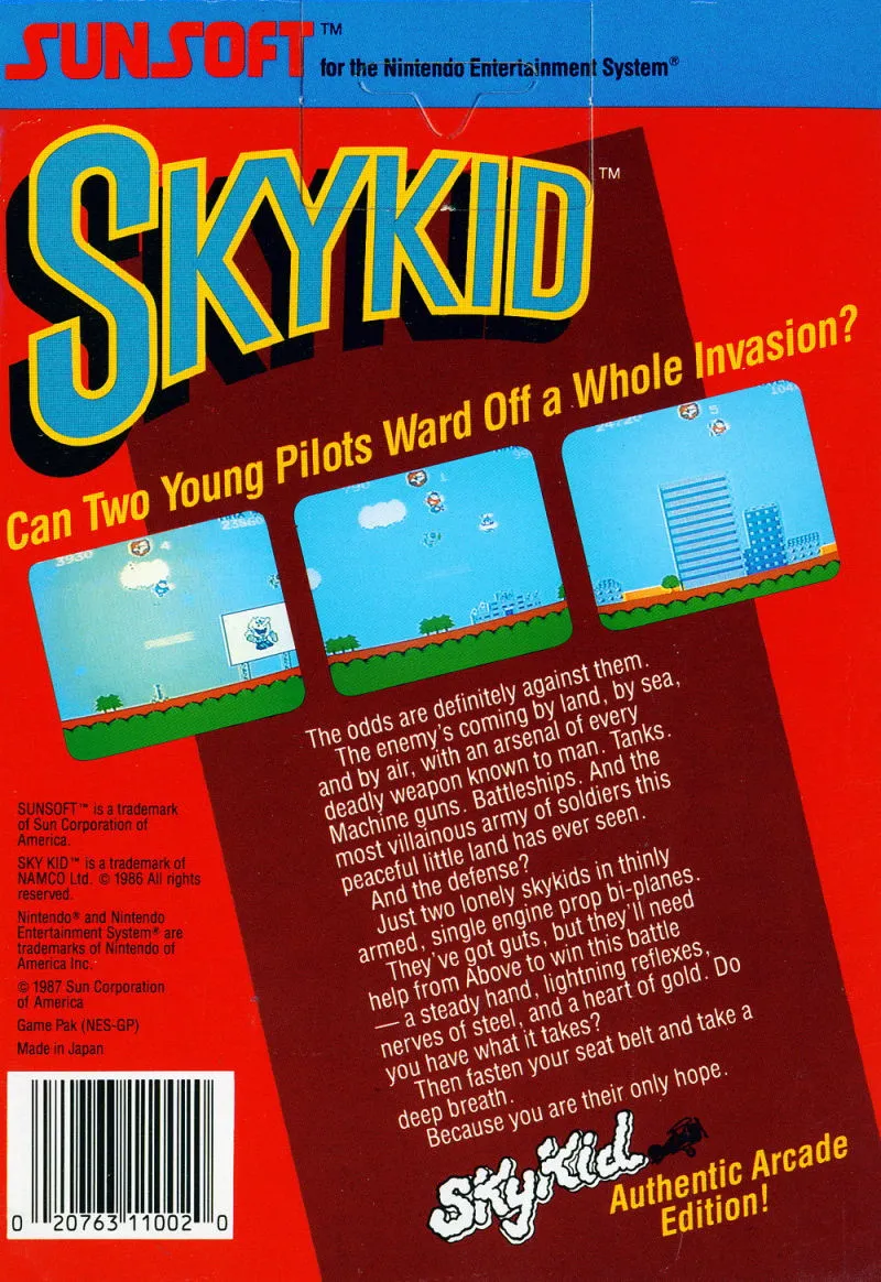 Sky Kid box back