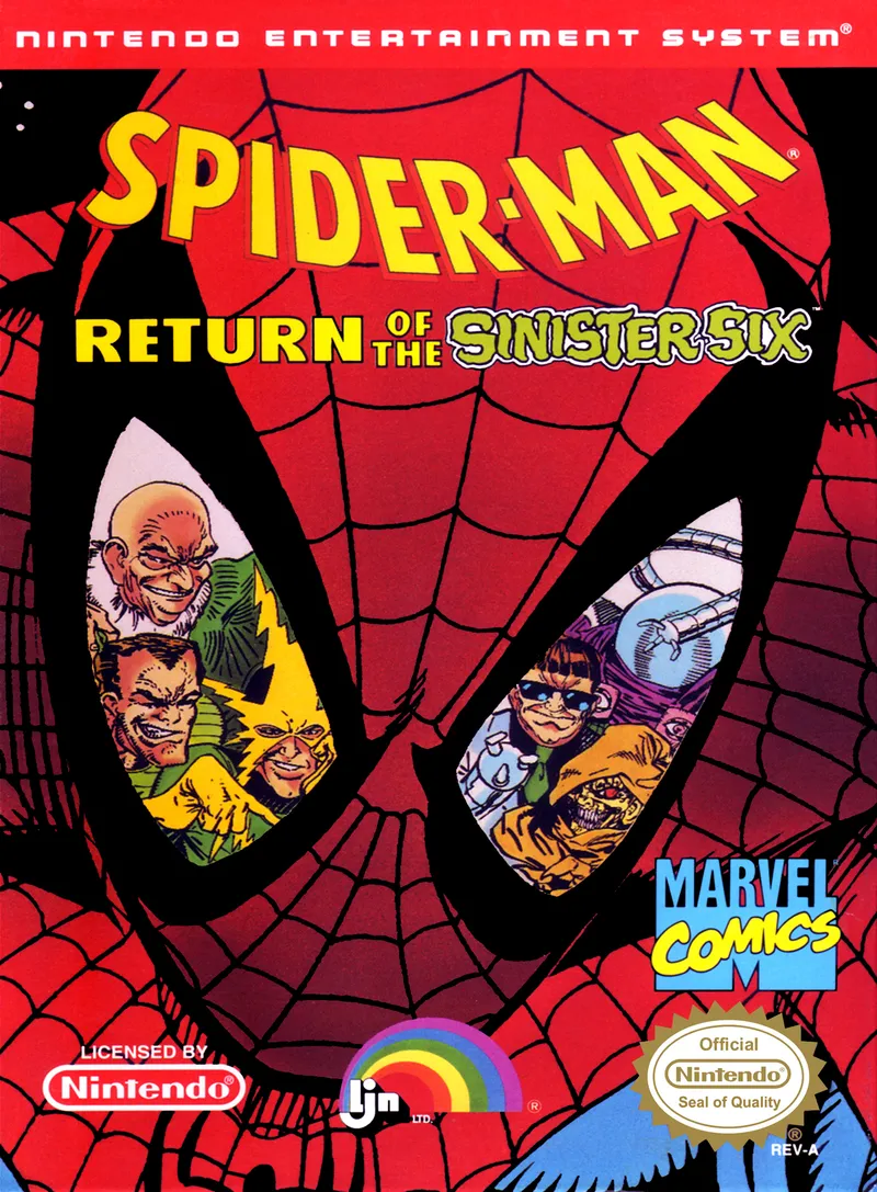 Spider-Man: Return of the Sinister Six cover art for Nintendo Entertainment System