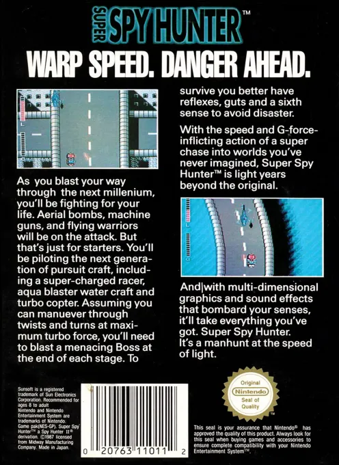 Super Spy Hunter box back