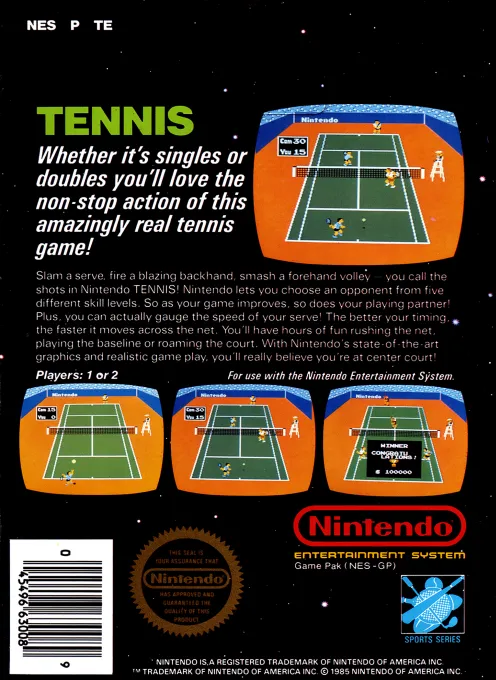 Tennis box back