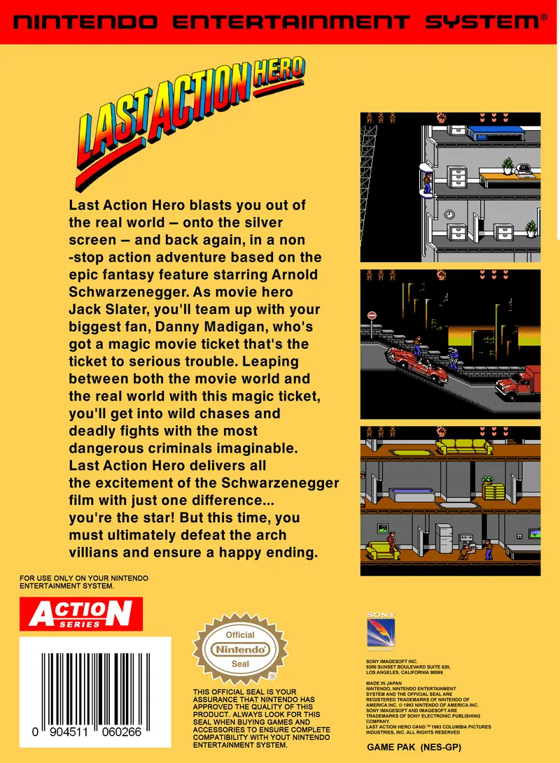 Last Action Hero box back