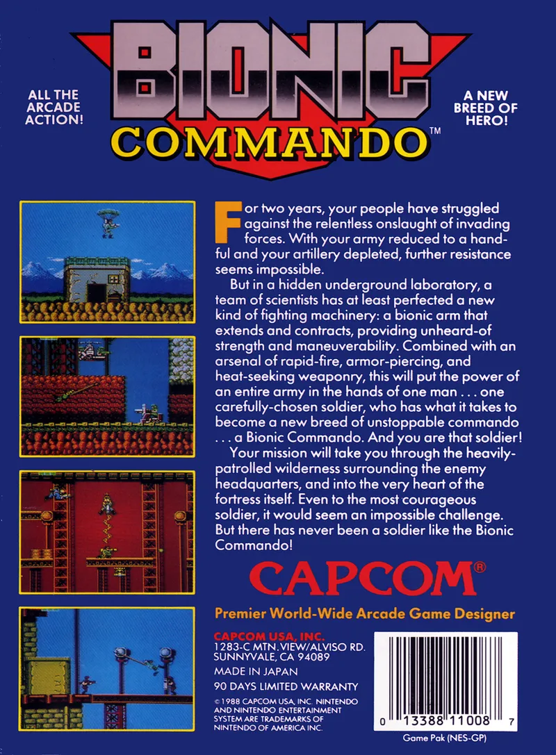 Bionic Commando box back