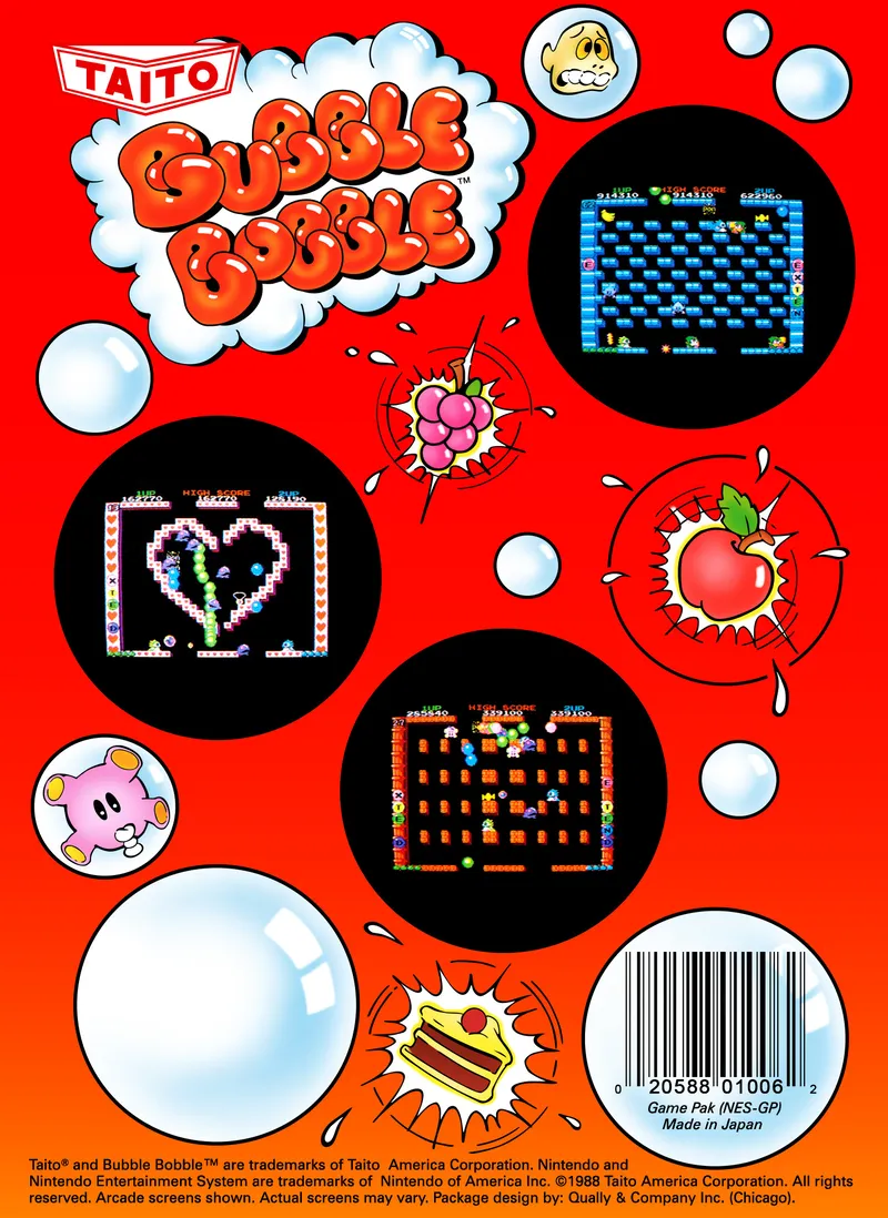 Bubble Bobble box back