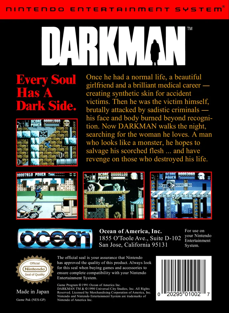 Darkman box back