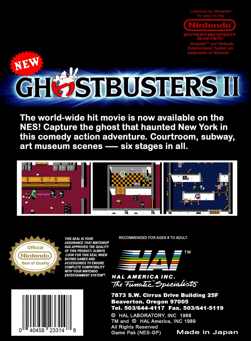 New Ghostbusters II box back