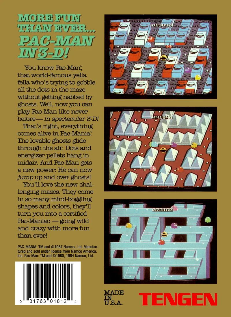 Pac-Mania box back
