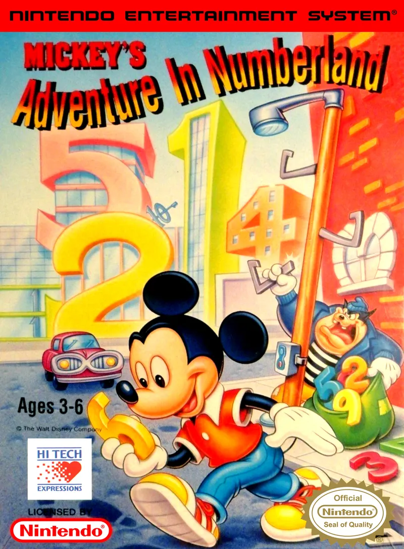 Mickey's Adventure in Numberland box art