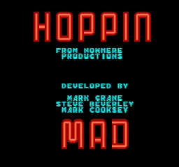 Hoppin' Mad title screen