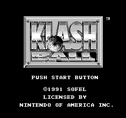 KlashBall title screen