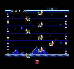 Backdrop artwork for Crab Carry the Flag (Japan) (En) (Family BASIC)