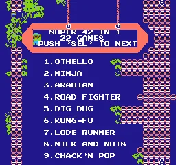 Super 42-in-1 title screen