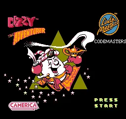 Dizzy the Adventurer (USA) (Aladdin Compact Cartridge) title screen