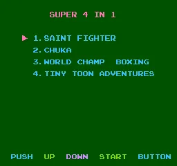 Super 4-in-1 (Asia) (En,Ja) (K4033) title screen