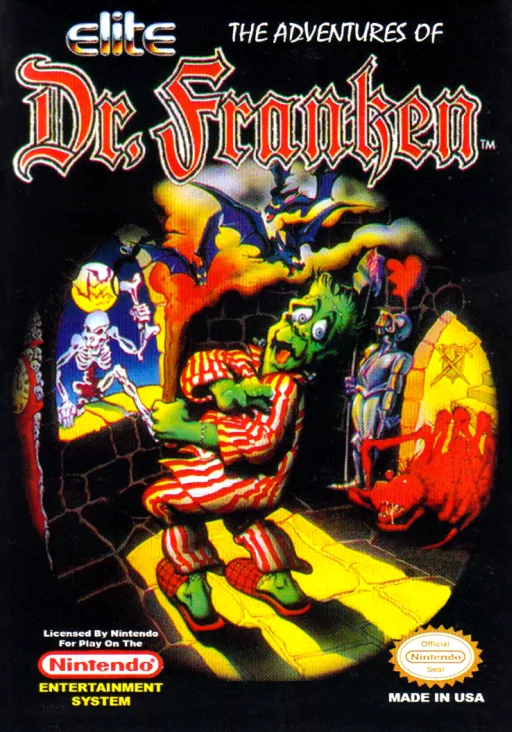 The Adventures of Dr. Franken cover art for Nintendo Entertainment System