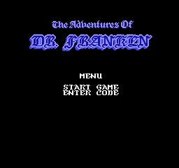 The Adventures of Dr. Franken title screen