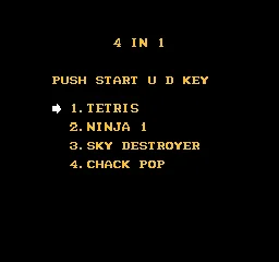 Super Game 4-in-1 (Asia) (En) (FK-8006) title screen
